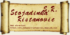 Stojadinka Ristanović vizit kartica